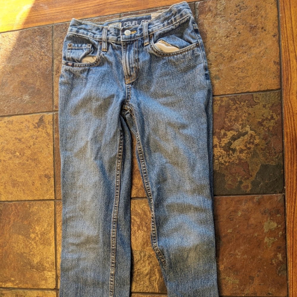 Blue Cruel Girl Adjustable Waistband Jeans Size 12S